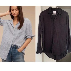 Aritzia Community Veritas Shirt Black Oversized